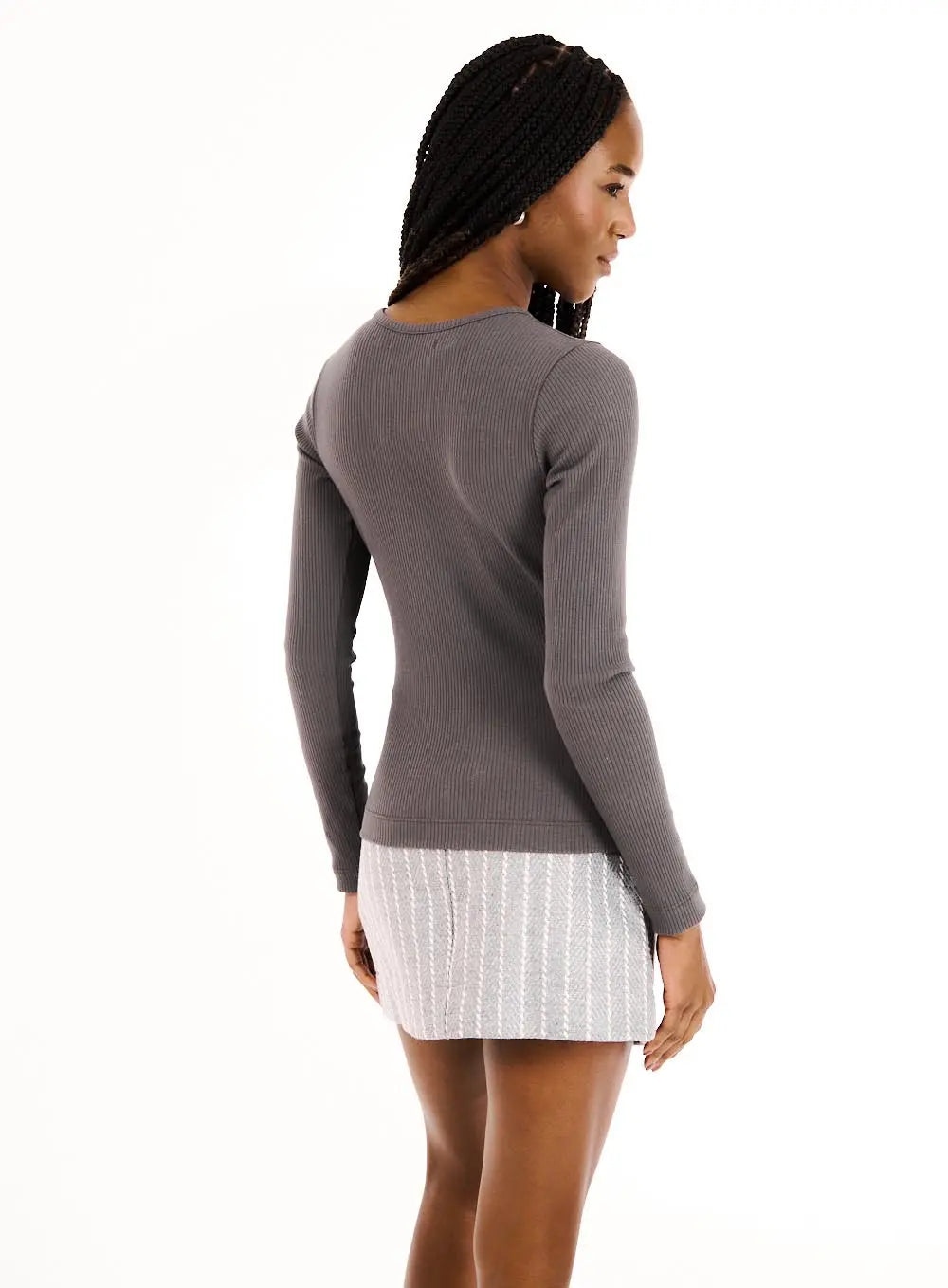 Blusa Roberta Open Cinza